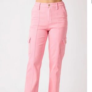 Judy Blue 22W NWT Pink Cargo Pants Straight leg high waist